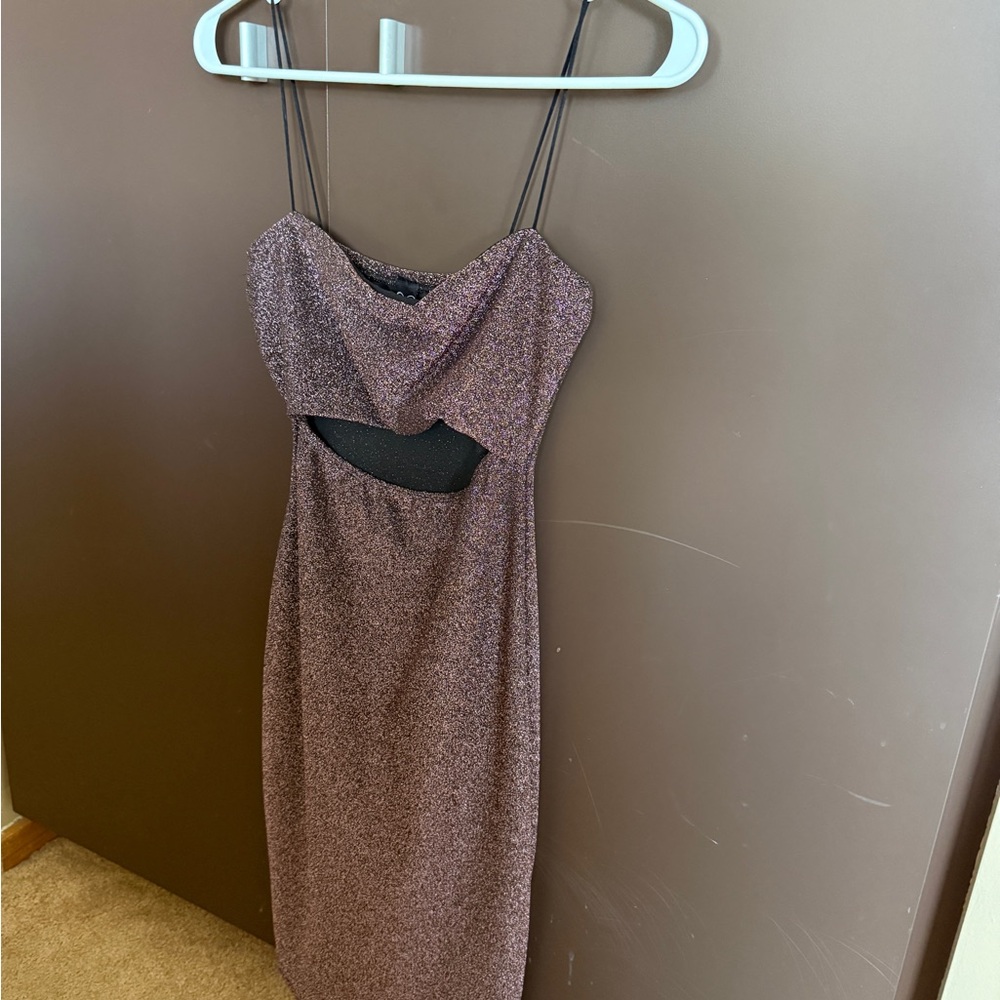 Windsor Sparkling Purple Cutout Mini Dress